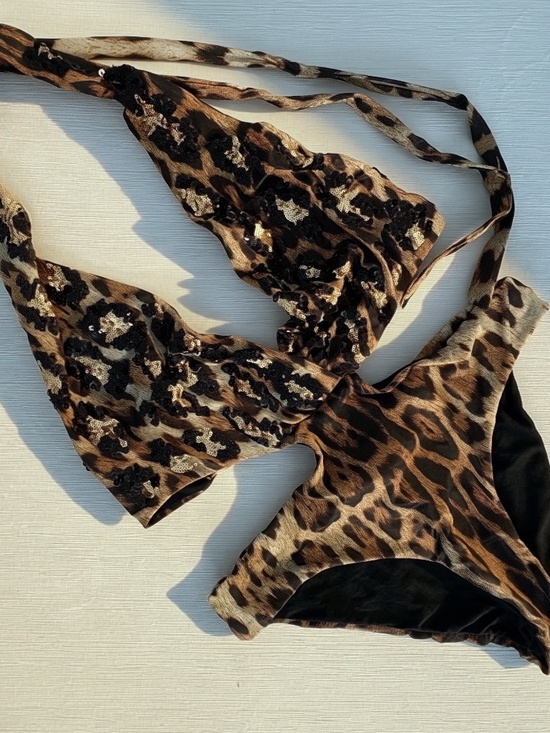 Roberto Cavalli Other - Vintage Roberto Cavalli Leopard Sequin Cutout Monokini Medium